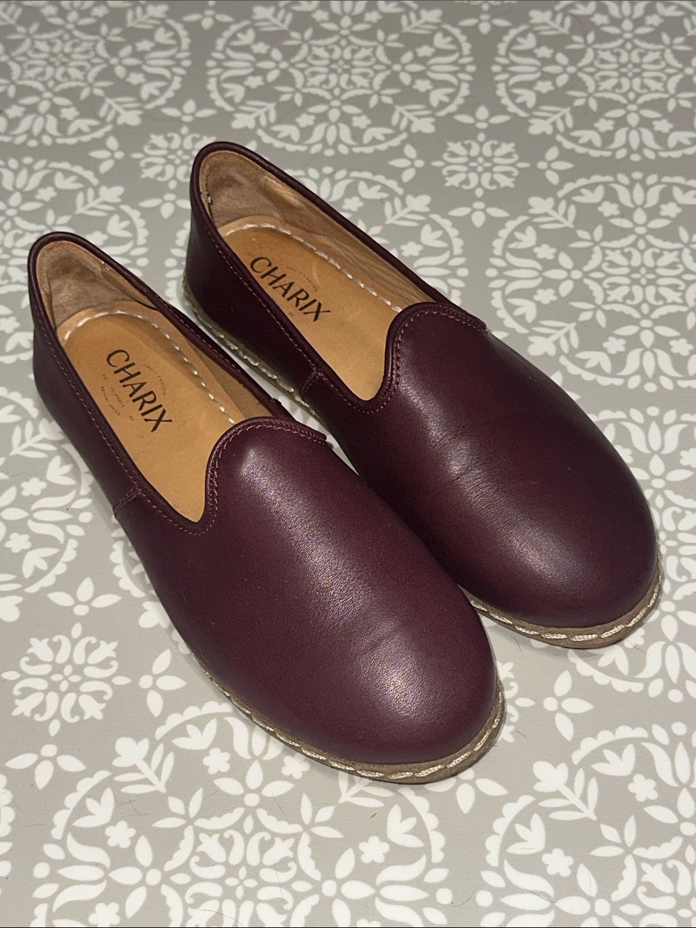 Charix Women’s Slip-On Loafers in Deep Burgundy